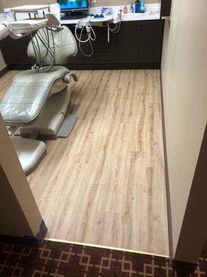 Glue down Vinyl planks-dental office