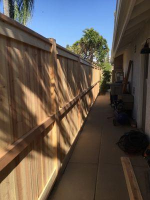 Custom wood fence