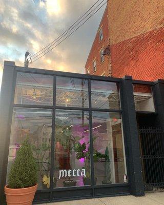 front entrance of mecca otr in over the rhine. OTR's largest outdoor patio bar