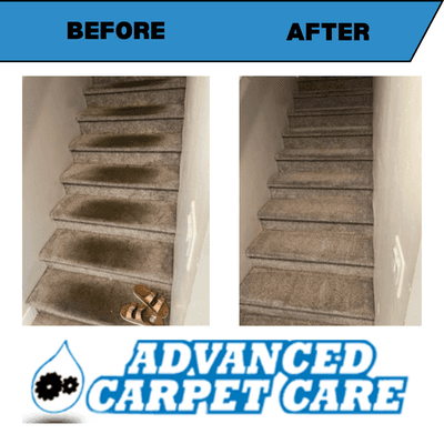 Stairs before and after