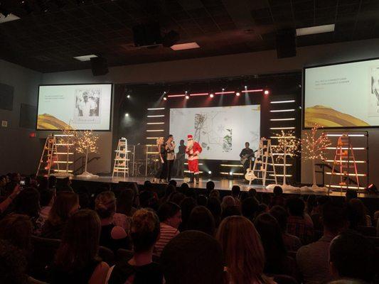 Santa at Christmas Eve service