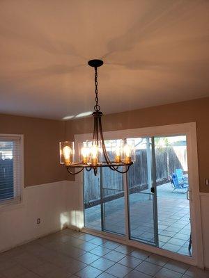 Installed a new Chandelier in Del Cerro