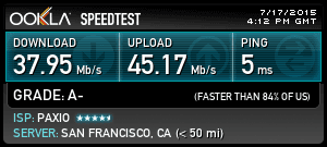 We pay for 30Mbps... we get this... or higher... consistently! (And this is of WiFi - if we plug into ethernet, we get around 50Mbps!)