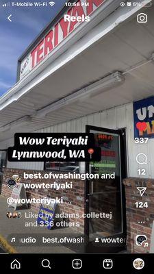 Check out the instagram @ wow teriyaki & BEST OF WASHINGTON!