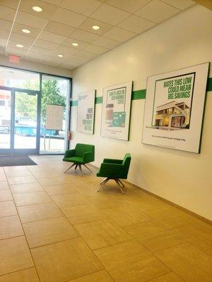 Bank of the West Downtown Los Angeles Little Tokyo Branch customer seating lobby