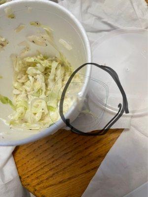 Cole Slaw with a little plastic detritus