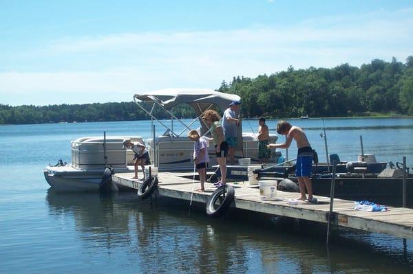 Fishing from the dock