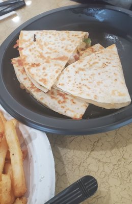 Ended up with veggie quesadilla. Meh.