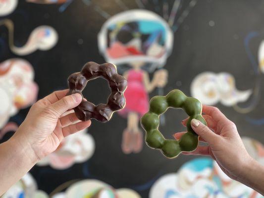 Dutch Press Dark Chocolate & Matcha Mochi Donut