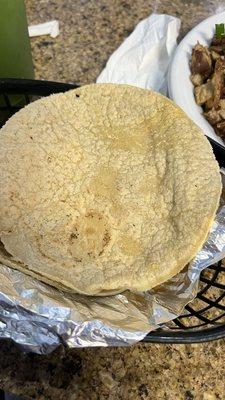 Hand made tortilla.