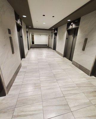 Elevator area. Looks very clean.