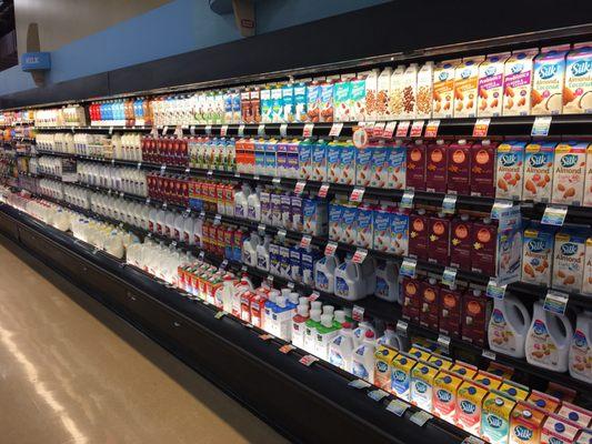 Huge dairy (milk) selection