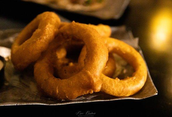 Tempura battered onion rings