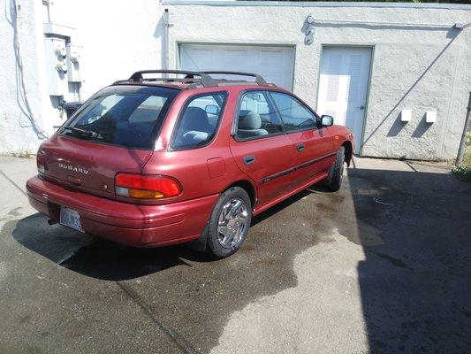 This was a Subaru that belonged to a client.  It had a bad transmission so I put a new one in it