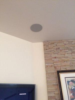 In ceiling speakers.