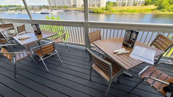 Second floor patio seating