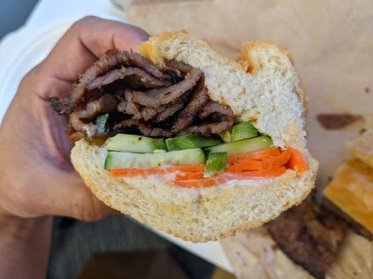 Lemongrass pork banh mi