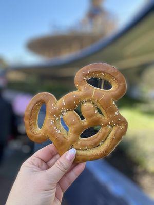 Mickey-shaped pretzel