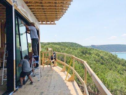 Sliding Door installation on a new construction project with a beautiful view. #lakewaywindows