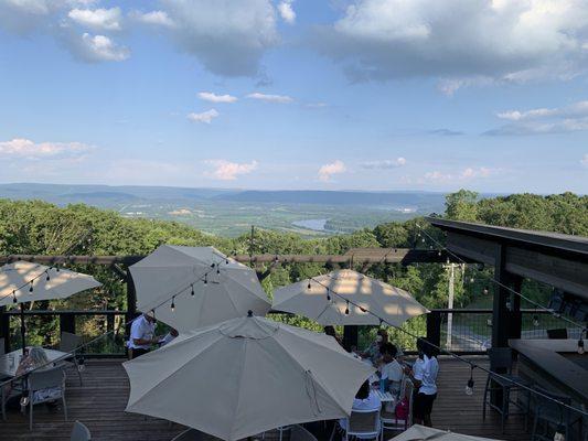 View from the patio of the restaurant