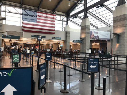 TSA entrance with nobody ever in line