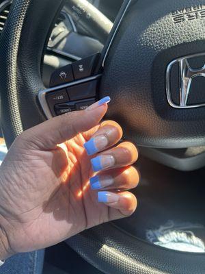 I absolutely love my nails  (Blue Tips ).