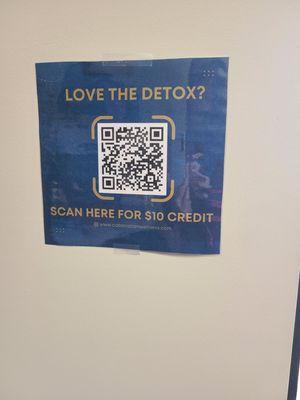 Detox review... get 10.00 credit.