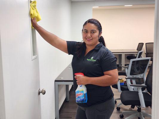 Alondra, one of our great employee at one of our Fullerton projects.