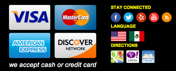 We accept Credit Cards