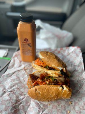 Bahn mi Thai tea