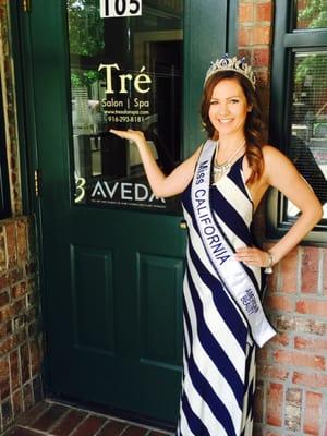 Miss California American Beauty at Tre Salon Spa