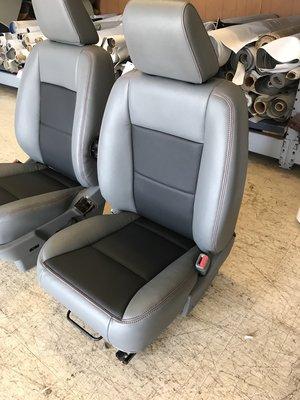 Dodge seat two tone with red stitching