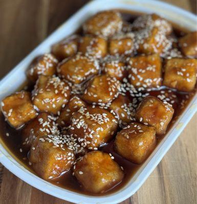 Sesame tofu (dinner portion)