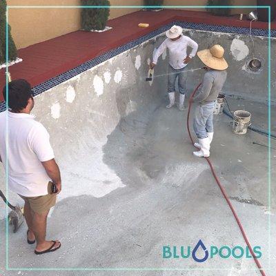 Remodeling service- getting concrete ready for plastering