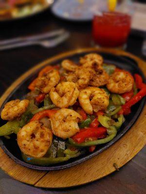 Shrimp fajitas