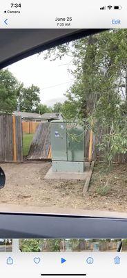 They knocked down our fence and left it this way and blamed the wind.