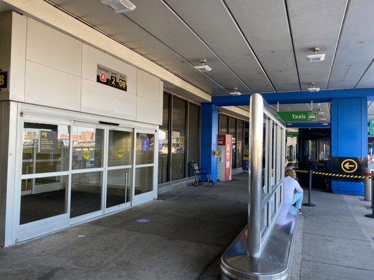 Taxi stand and near handicap pickup