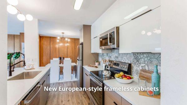 New European frameless cabinets by 6 Hammers