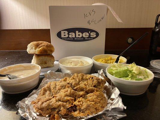 Chicken Fried Steak dinner meal !!!!!