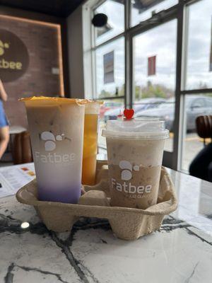 Taro Ube Latte and Sea Cream Coffee