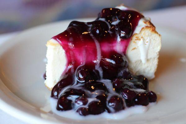 BLUEBERRY CHEESECAKE is firm and moist, with graham cracker crust and creamy topping, it's made in our own kitchen.