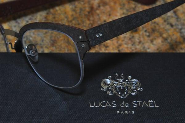 Made of stone, steel & leather...the perfect frame for the Castro! Come by and check out our newest line, Lucas de Stael.