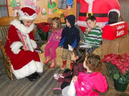 Story time with Mrs. Claus  weekends 10-3