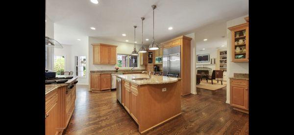 Our kitchen before (looks good in photos but many cabinets were broken, cracked, or unusable)