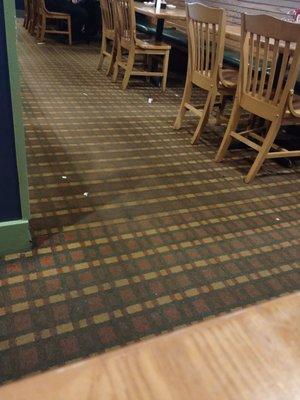 Floor should be cleaned so first thing customers see isn't a dirty floor but we will see what food and service is like.