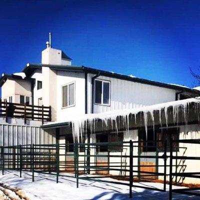 Winter indoor riding arena