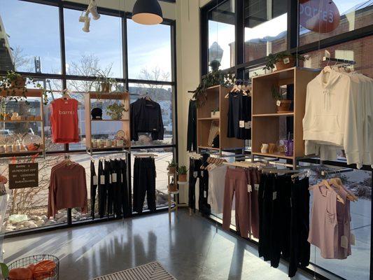 Cute retail from beyond yoga, barre3 branded stuff, and lots of local vendors