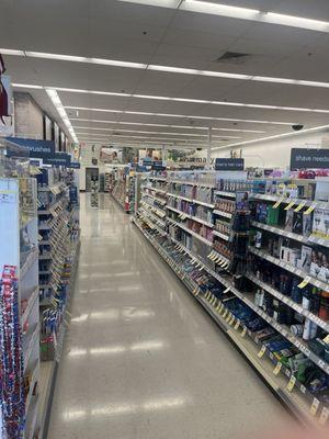 Looking down the aisles