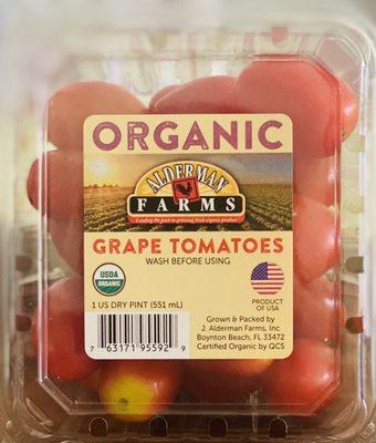 yummy Organic grape tomatoes! Product of Florida, USA :)'