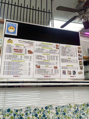 Menu as of June 2022